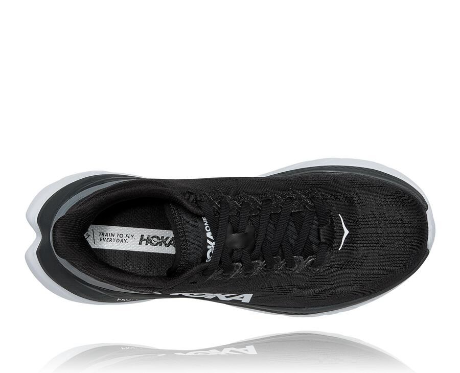 Hoka Australia One One Mach 4 - Womens Running Shoes Black/White - LYFVG-1543